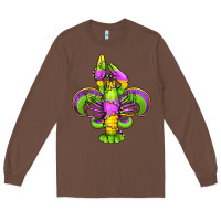 Chestnut mardi gras crawfish fleur de lis Long Sleeve Tee - Jasminsmagicworld