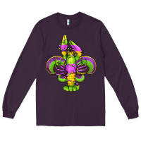 Plum mardi gras crawfish fleur de lis Long Sleeve Tee - Jasminsmagicworld