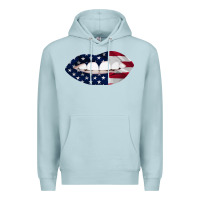 Blue Mist Lips American Flag Premium Hoodie - Bettercallsaul