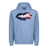 Colony Blue Lips American Flag Premium Hoodie - Bettercallsaul