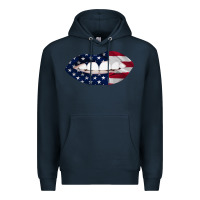 Navy Lips American Flag Premium Hoodie - Bettercallsaul