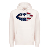 Pale Pink Lips American Flag Premium Hoodie - Bettercallsaul