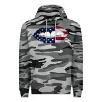 Slate Camo Lips American Flag Premium Hoodie - Bettercallsaul