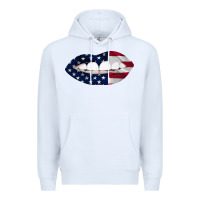 Lips American Flag Premium Hoodie | Teevron