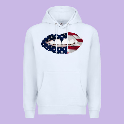 Lips American Flag Premium Hoodie Designed By Bettercallsaul