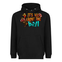 Black It's All About The Ball Heavyweight Hoodie - LillyAllenDesigns