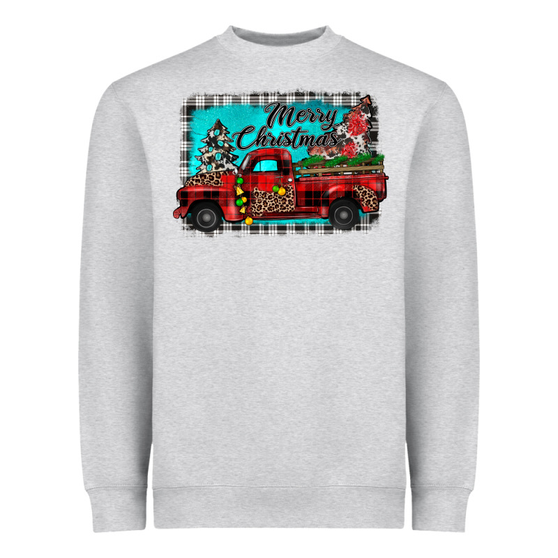 Truck Merry Christmas Heavyweight Sweatshirt by JahusDesignShop | Teevron
