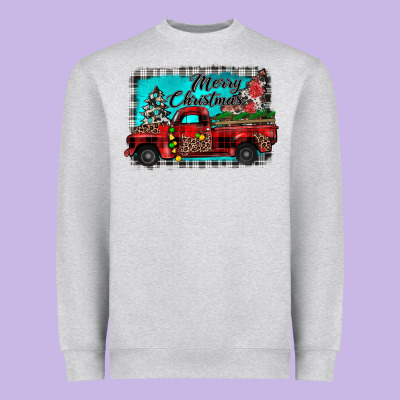 Truck Merry Christmas Heavyweight Sweatshirt Designed By Jahusdesignshop