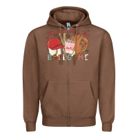 Chestnut take me out to the ballgame Zipper Hoodie - MaliasSmallBusiness