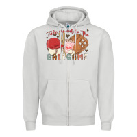 Dove Grey take me out to the ballgame Zipper Hoodie - MaliasSmallBusiness