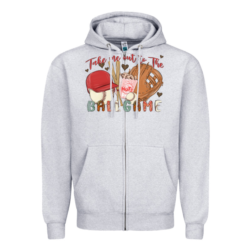 Take Me Out To The Ballgame Zipper Hoodie by MaliasSmallBusiness | Teevron