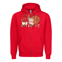 Red take me out to the ballgame Zipper Hoodie - MaliasSmallBusiness