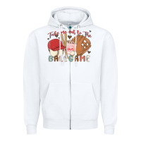 White take me out to the ballgame Zipper Hoodie - MaliasSmallBusiness