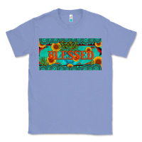 Colony Blue blessed turquoise gemstone cactus and sunflower licanse plate Classic Tee - Artiststas