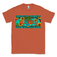 Copper blessed turquoise gemstone cactus and sunflower licanse plate Classic Tee - Artiststas