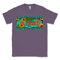 Lavender blessed turquoise gemstone cactus and sunflower licanse plate Classic Tee - Artiststas