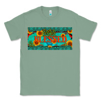 Sage blessed turquoise gemstone cactus and sunflower licanse plate Classic Tee - Artiststas