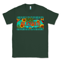 Sports Green blessed turquoise gemstone cactus and sunflower licanse plate Classic Tee - Artiststas