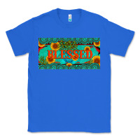 Blessed Turquoise Gemstone Cactus And Sunflower Licanse Plate Classic Tee | Teevron