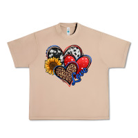 Burro 4th of july american hearts Urban Heavy Tee - Jasminsmagicworld