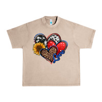 French Oak 4th of july american hearts Urban Heavy Tee - Jasminsmagicworld