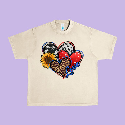 4th Of July American Hearts Urban Heavy Tee Designed By Jasminsmagicworld