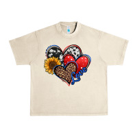 Sandshell 4th of july american hearts Urban Heavy Tee - Jasminsmagicworld