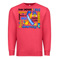 Cardinal down syndrome awareness typography Premium Sweatshirt - Artiststas
