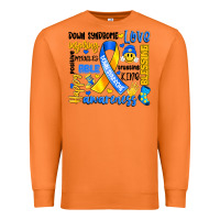 Carrot down syndrome awareness typography Premium Sweatshirt - Artiststas