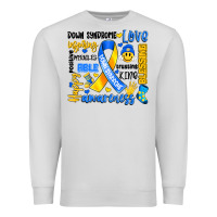 Dove Grey down syndrome awareness typography Premium Sweatshirt - Artiststas