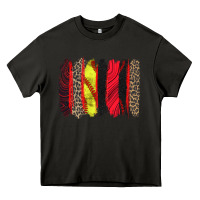 Asphalt softball brushstroke Heavy Core Tee - Zillion Design Studio