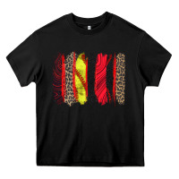 Black softball brushstroke Heavy Core Tee - Zillion Design Studio