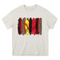 Cream softball brushstroke Heavy Core Tee - Zillion Design Studio