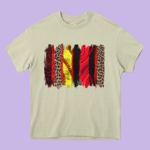 Softball Brushstroke Heavy Core Tee Designed By Zillion Design Studio