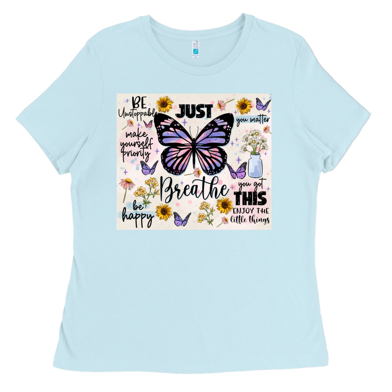 Just Breathe Ladies Tee by JahusDesignShop | Teevron