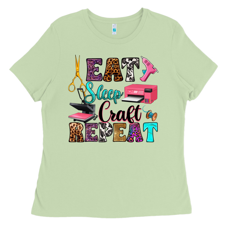 Eat Sleep Craft Repeat Ladies Tee by RanaPortraitStore | Teevron