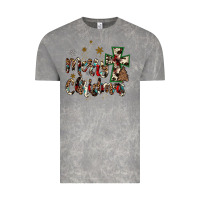 Merry Christmas Wood Slice Ornament Vintage Tee | Teevron