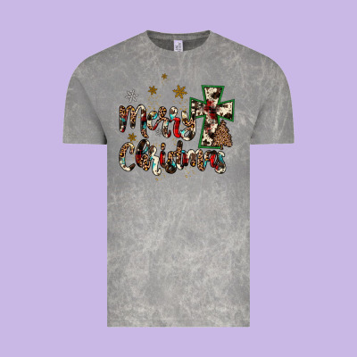 Merry Christmas Wood Slice Ornament Vintage Tee Designed By Jahusdesignshop