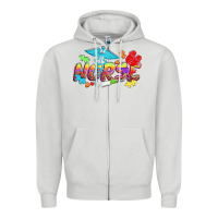 Dove Grey Autism Nurse Zipper Hoodie - NancyCooperArtShop
