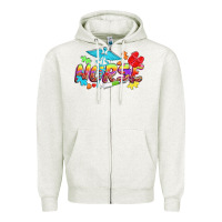 Oatmeal Heather Autism Nurse Zipper Hoodie - NancyCooperArtShop