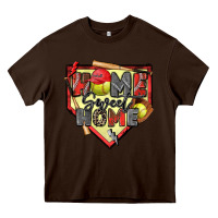 Chocolate Brown home sweet home softball Heavy Core Tee - Zillion Design Studio