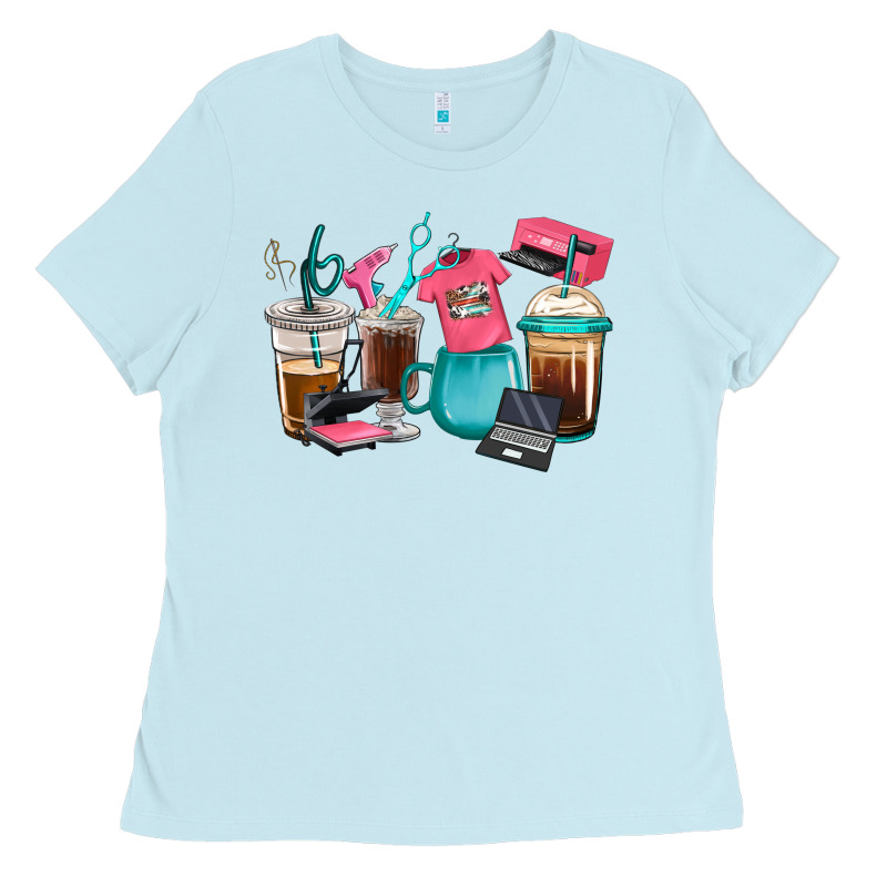 Crafting Coffee Cups Ladies Tee by RanaPortraitStore | Teevron