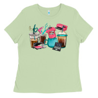 Matcha crafting coffee cups Ladies Tee - RanaPortraitStore