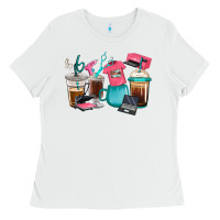 White crafting coffee cups Ladies Tee - RanaPortraitStore