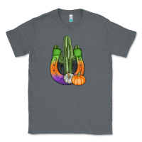 Charcoal Heather horseshoe halloween cactus Classic Tee - AdoDesignShop