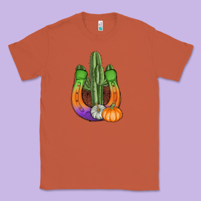 Horseshoe Halloween Cactus Classic Tee Designed By Adodesignshop
