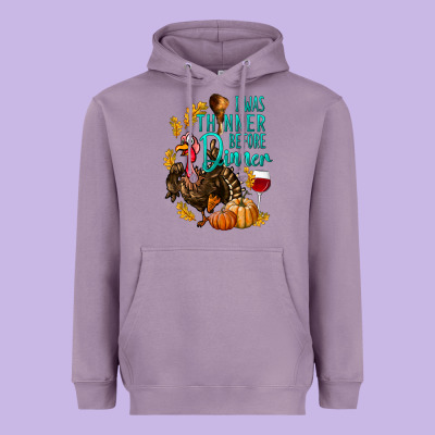 I Was Thinner Before Dinner Turkey Thanksgiving Heavyweight Hoodie Designed By Lillyallendesigns