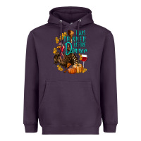 Plum I Was Thinner Before Dinner Turkey Thanksgiving Heavyweight Hoodie - LillyAllenDesigns