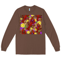 Chestnut mardi gras crawfish and lemons Long Sleeve Tee - Jasminsmagicworld