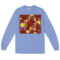 Colony Blue mardi gras crawfish and lemons Long Sleeve Tee - Jasminsmagicworld